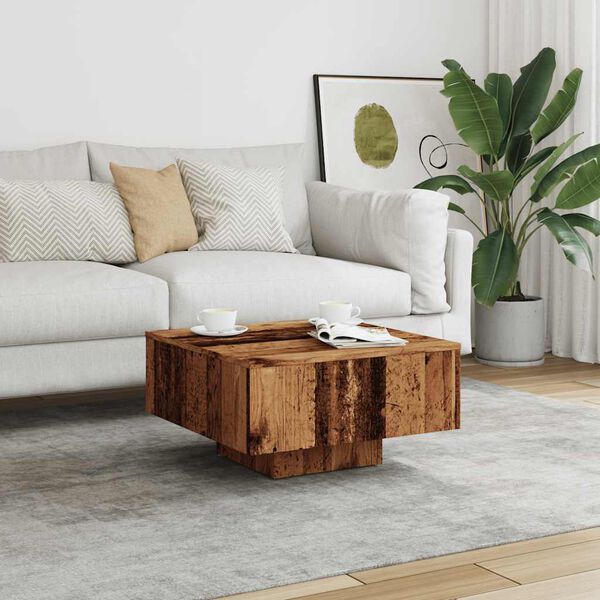 vidaXL Coffee Table Old Wood 60x60x31.5 cm Engineered Wood