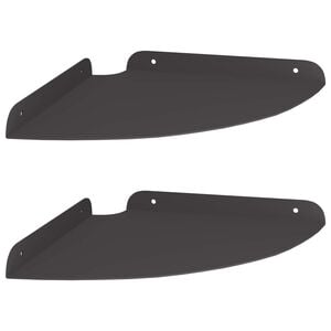 vidaXL Corner Floating Shelf with Shelf 2 pcs Black 24 x 24 x 2 cm