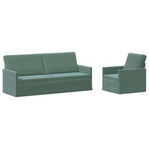 vidaXL Sofa Set 2 pcs Sea Green Velvet