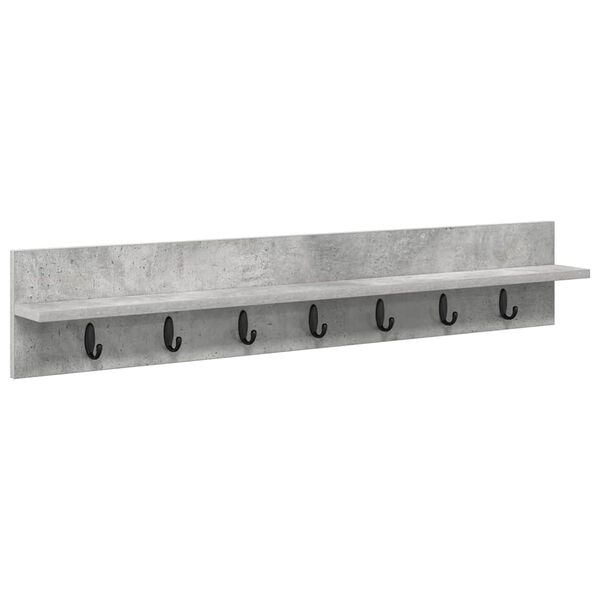 vidaXL Wall-Mounted Coat Rack Concrete Grey 100 x 10.5 x 18 cm