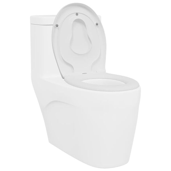 vidaXL Toilet Seat White 47 x 37 x 4 cm Duroplast