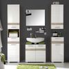 Trendteam Storage Wall Cabinet Set-One White and Light San Remo Oak