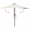 vidaXL Garden Parasol Sand 294 x 150 x 224 cm Polyester and Steel