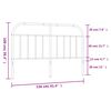 vidaXL Metal Replace Headboard Black 150 cm