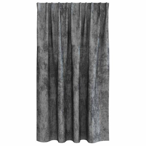 vidaXL Velvet Curtains with Curtains 2 pcs Grey 140 x 140 cm Velvet