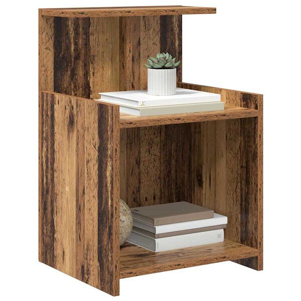 vidaXL Bedside Cabinet Old Wood 40 x 35 x 60 cm Engineered Wood