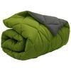 vidaXL Winter Duvet Green and Anthracite 200 x 135 cm Microfiber