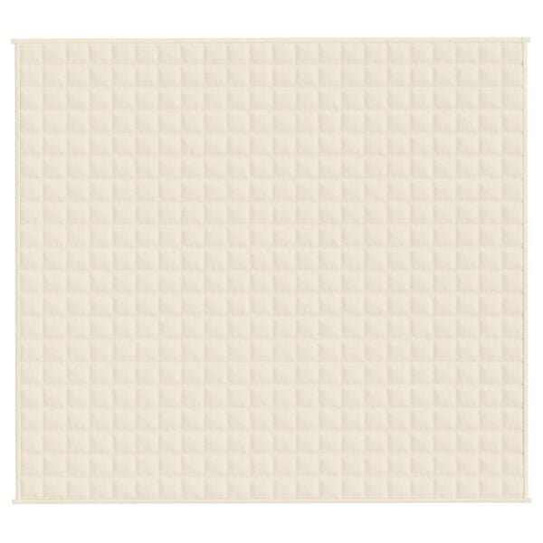 vidaXL Weighted Blanket Light Cream 200x225 cm 9 kg Fabric