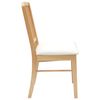 vidaXL Dining Chairs 2 pcs Natural 50 x 52.5 x 91 cm Solid Rubber Wood