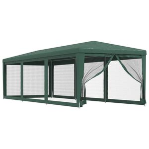 vidaXL Party Tent | Green | High-density polyethylene (HDPE) | 3x9 m