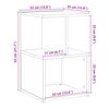 vidaXL Bedside Cabinets 2 pcs Old Wood 35x35x55 cm Engineered Wood