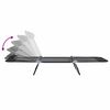 vidaXL Folding Sun Lounger 2 pcs Black 182 x 55 x 85.5cm Textilene