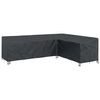 vidaXL Furniture Cover 286 x 222 x 80 cm L-Shape Waterproof Black