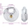 vidaXL Discus Locks with Keys Silver Stainless Steel