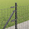 vidaXL Fence with Post Grey 0.6 x 10 m Steel and PVC