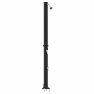 vidaXL Outdoor Solar shower Black 217 cm PVC and Aluminium