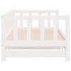 vidaXL Day Bed with Trundle without Mattress White 80x200 cm Solid Wood