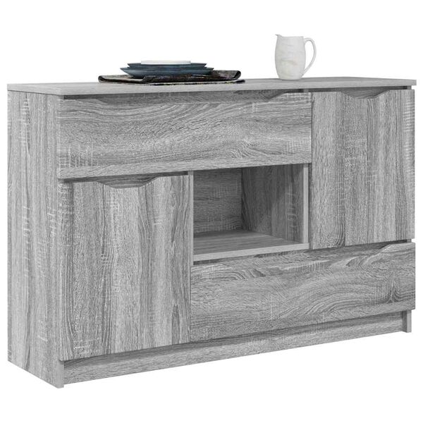 vidaXL Sideboard Grey Sonoma 100 x 30 x 65.6 Engineered Wood