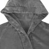 vidaXL Bathrobe Hoodie Dark Grey L Flannel
