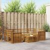 vidaXL Sofa Sets 7 pcs Natural Solid Acacia Wood