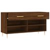 vidaXL Shoe Bench Brown Oak 102x35x55 cm Engineered Wood