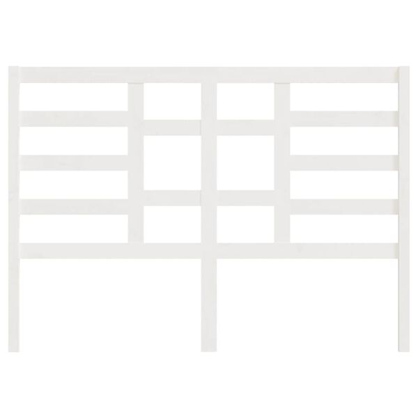 vidaXL Bed Headboard White 126x4x104 cm Solid Wood Pine
