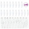 vidaXL Christmas Spiral Shape Ball 40 pcs LEDs White 3 x 11 cm Plastic
