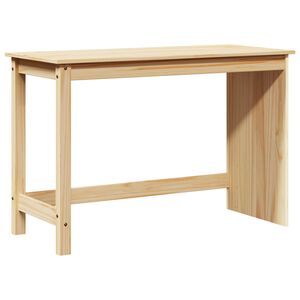 vidaXL Desk Brown 112 x 50 x 75 cm Solid Pine Wood