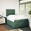 vidaXL Box Spring Bed with Mattress Dark Green 120x190 cm Small Double Velvet