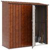 vidaXL Garden Sheds Brown 203 x 85.5 x 200 cm Metal