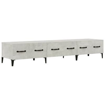 vidaXL TV Cabinet Concrete Grey 150x34,5x30 cm Engineered Wood
