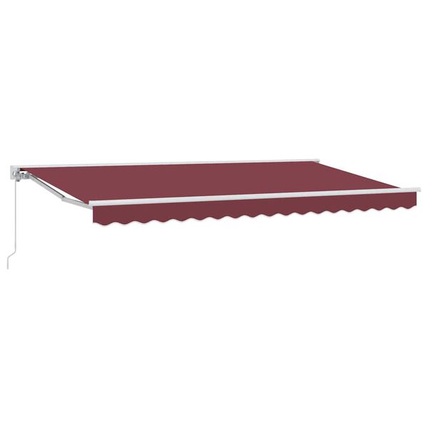 vidaXL Retractable Awning Burgundy 400 x 200 cm Polyester and Metal