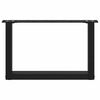 vidaXL Coffee Table Legs U-Shaped 2 pcs Black 50x(30-31) cm Steel