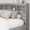 vidaXL Storage Headboard with Shelf Grey Sonoma 120 cm Engineered Wood