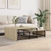 vidaXL Nesting Coffee Tables 2 pcs Sonoma Oak Engineered Wood and Metal