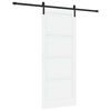 vidaXL Sliding Door 86 x 211 cm Engineered Wood White and Black