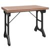 vidaXL Dining Table 110x65x82 cm Solid Wood Fir and Iron