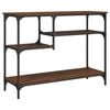 vidaXL Console Table with Shelves Brown Oak 100x35x75 cm