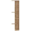 vidaXL Wall Corner Shelf Artisian Oak 36.5x36.5x140 cm Engineered Wood