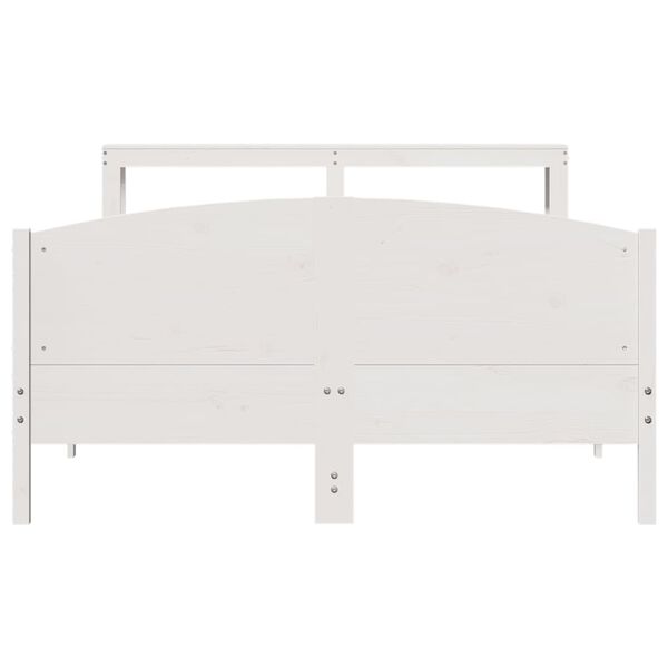 vidaXL Bed Frame without Mattress White 140x200 cm Solid Wood Pine