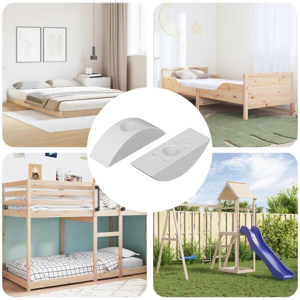 vidaXL Half-moon Washer 2 pcs White M6 Polypropylene