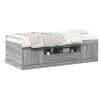 vidaXL Daybed with Drawers without Mattress Grey Sonoma 90x190 cm Single
