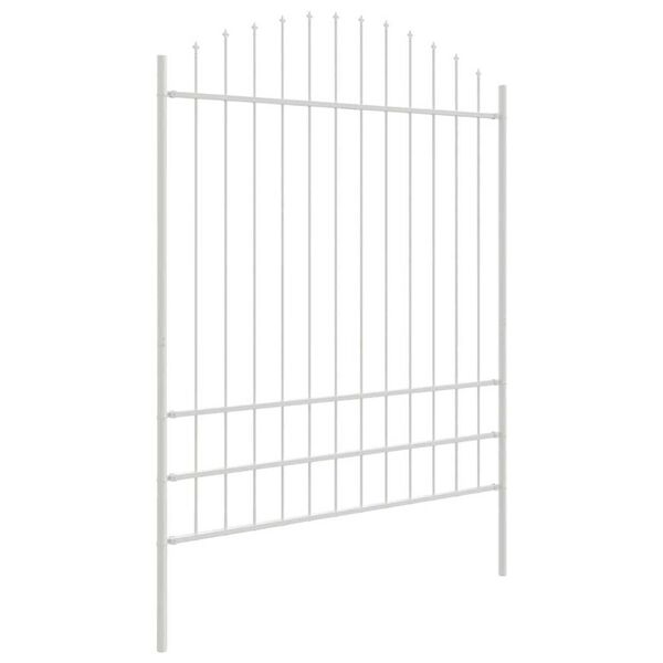 vidaXL Garden Fence 8 pcs White 170 x 225 cm Powder-Coated Steel