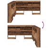 vidaXL Storage Headboard with Shelf Old Wood 160 cm Engineered Wood