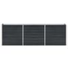 vidaXL Garden Raised Bed Galvanised Steel 240x40x77 cm Anthracite