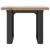 vidaXL Coffee Table O-Frame 50x50x35.5 cm Solid Wood Pine and Steel