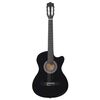 vidaXL Western Classical Cutaway Guitar with 6 Strings Black 38"
