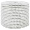 vidaXL Cotton Rope 10 mm 250 m White 100% Cotton