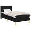 vidaXL Bed Frame with Mattress with Headboard Black 90 x 190 cm Fabric