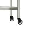 vidaXL Kitchen Work Table with Overshelf 110x30x150 cm Stainless Steel